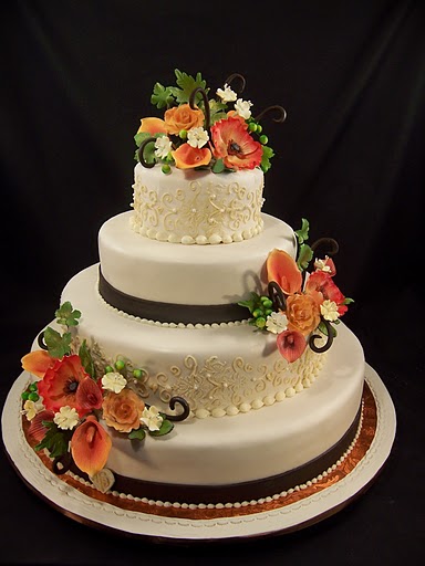 autumn wedding cake designs